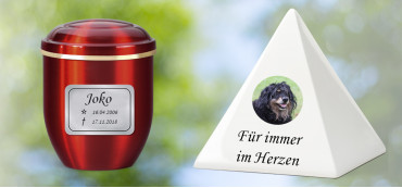 Tierurnen für Hund und Katze Tierurnen-Konfigurator